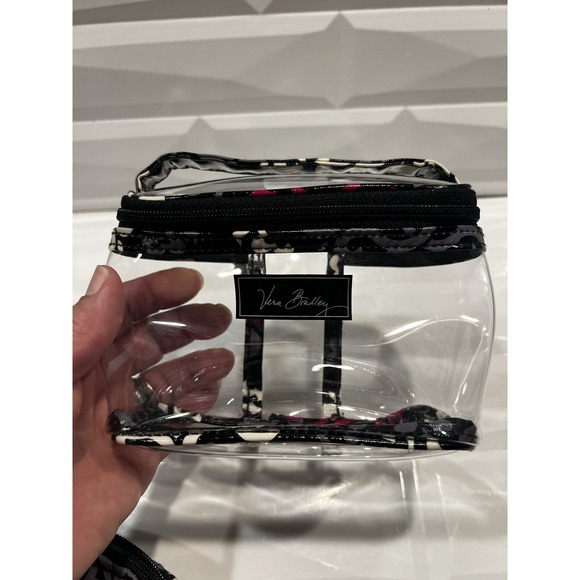 Vera Bradley 3-Cosmetic Bags  in retired Canterberry Magenta‎ pattern - Picture 6 of 10